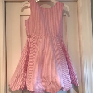 Rare Editions pink seersucker dress. Sz 8.